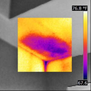 Houston Home Inspection Infrared Thermal Image Missing Insulation-2 (IR)